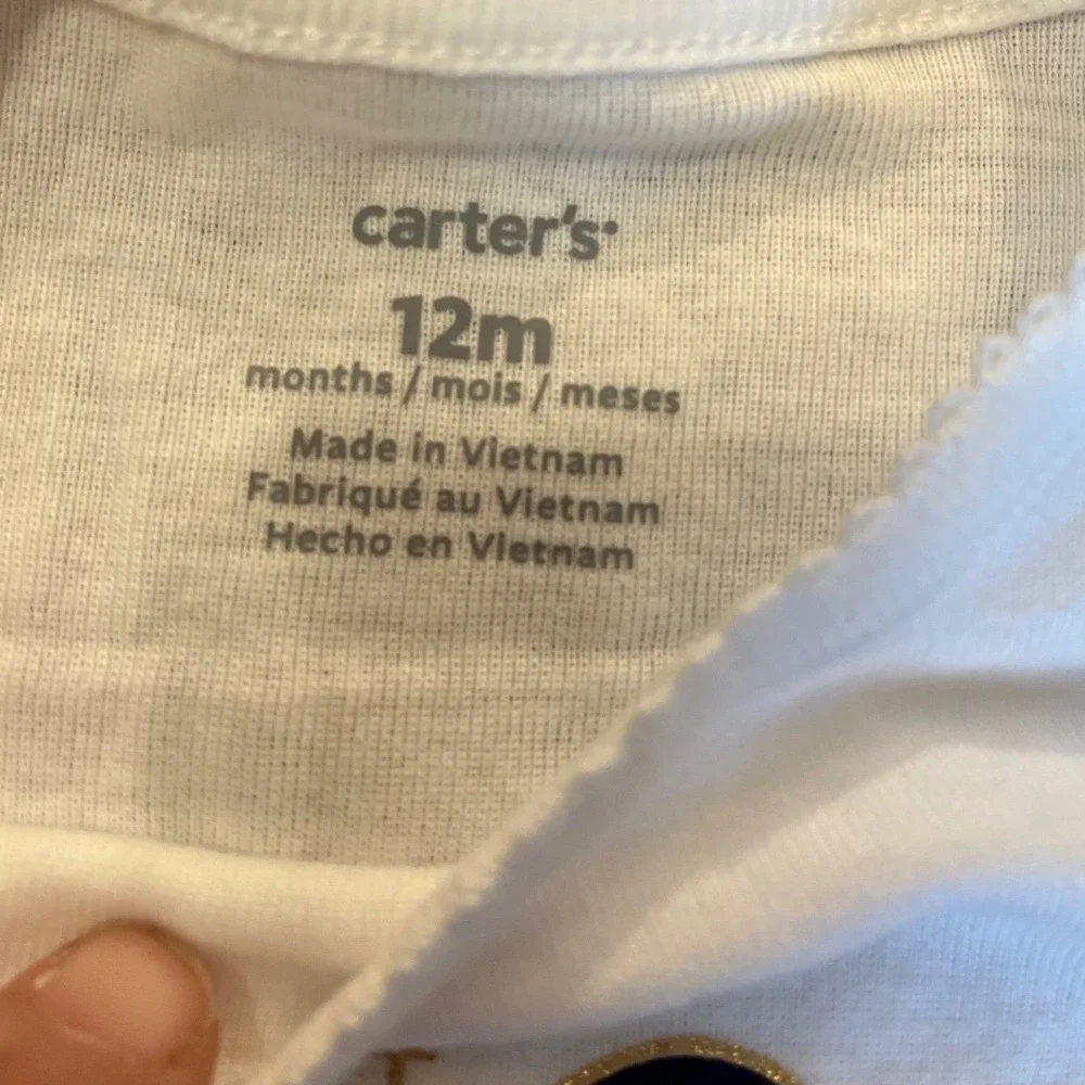 Carters 12M Outfit My First‎ Game Day Football Bodysuit Tutu Leggings Set NwT